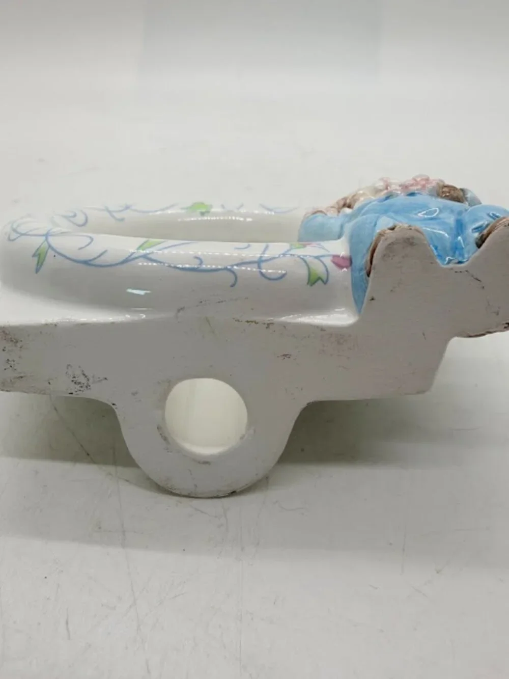 Schmid Beatrix Potter Tom Kitten Ceramic Grannycore Picture Frame Vtg 1988 3”